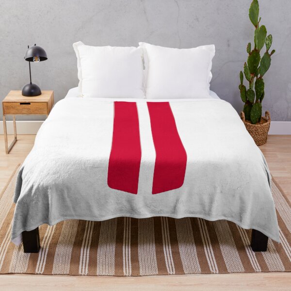 Item preview, Dual Hood Stripes Cherry Red (White Background) designed and sold by Racing Stripes Only.