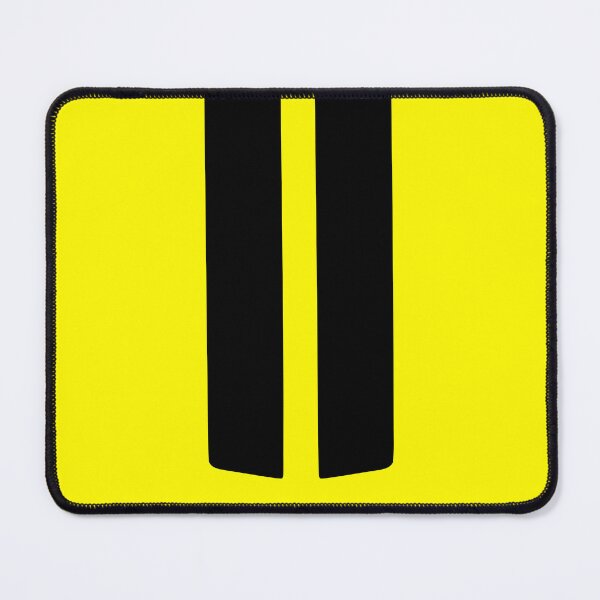 Item preview, Dual Hood Stripes Black (Yellow Background) designed and sold by Racing Stripes Only.