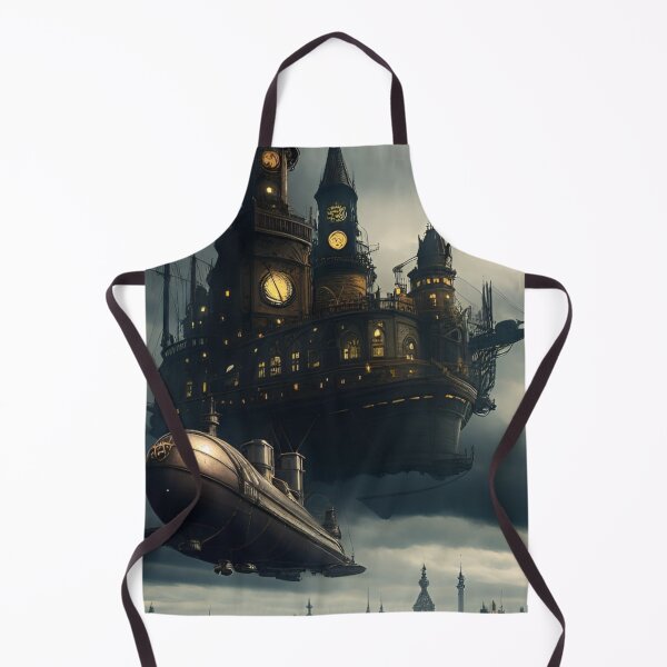 Item preview, Steampunk Airship City In The Sky designed and sold by Dancing Jester Designs.