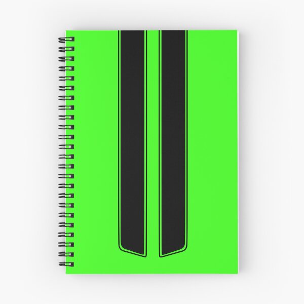 Item preview, Dual Hood Stripes With Pinstripes (Black - Neon Green Background) designed and sold by Racing Stripes Only.