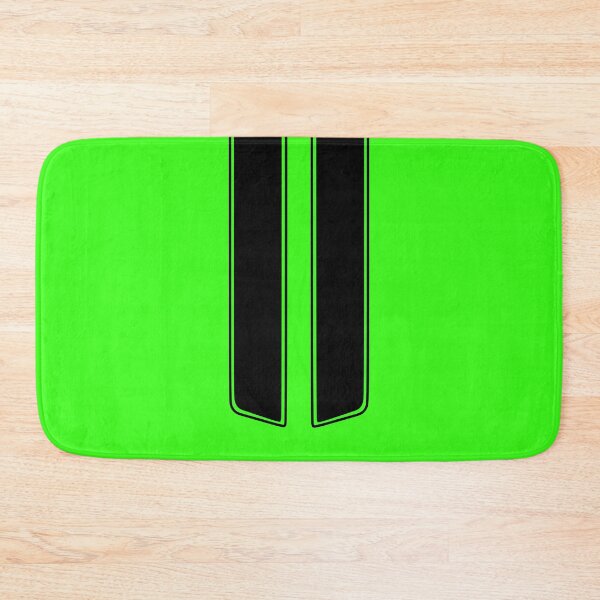 Item preview, Dual Hood Stripes With Pinstripes (Black - Neon Green Background) designed and sold by Racing Stripes Only.
