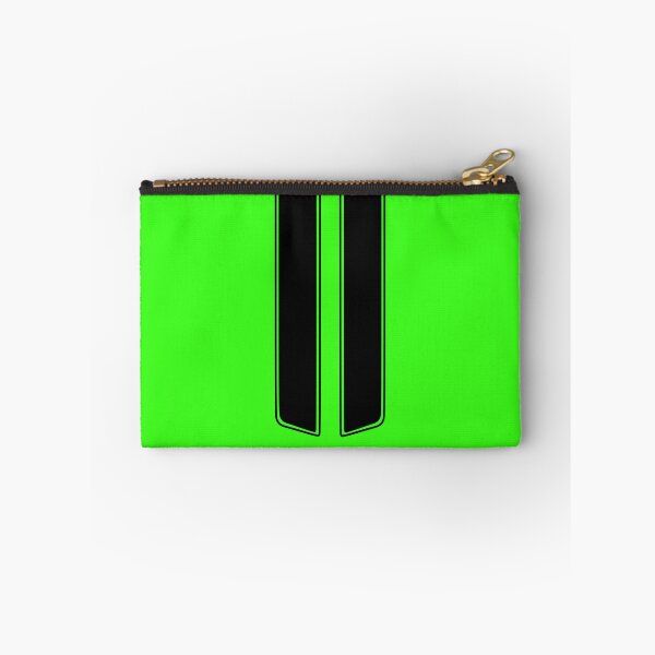 Item preview, Dual Hood Stripes With Pinstripes (Black - Neon Green Background) designed and sold by Racing Stripes Only.