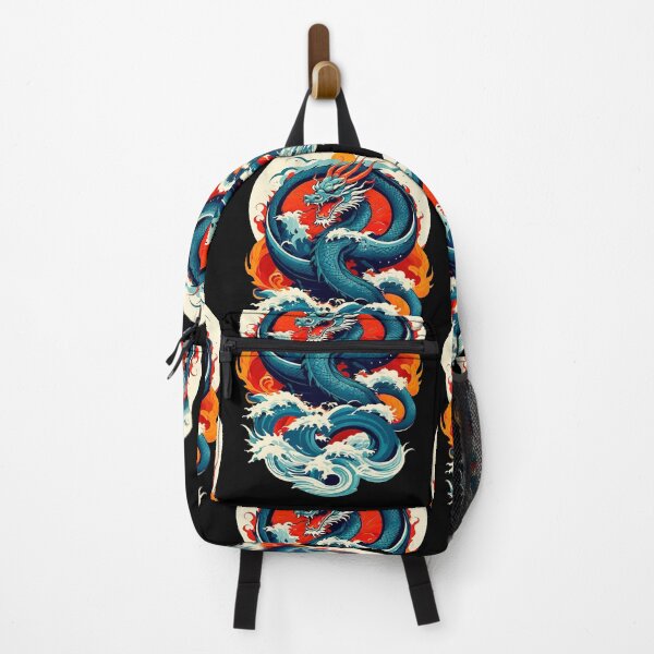 Item preview, Chinese Dragon Fire and Sea Wave Tsunami! designed and sold by Giulivo Store Graphic.