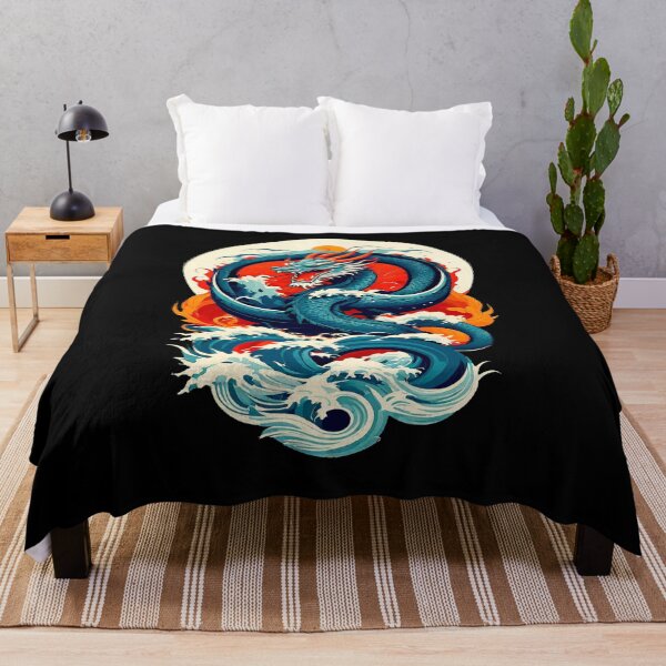 Item preview, Chinese Dragon Fire and Sea Wave Tsunami! designed and sold by Giulivo Store Graphic.