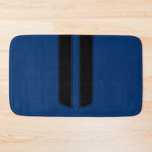 Item preview, Dual Hood Stripes With Pinstripes (Black - Guardsman Blue Background) designed and sold by Racing Stripes Only.