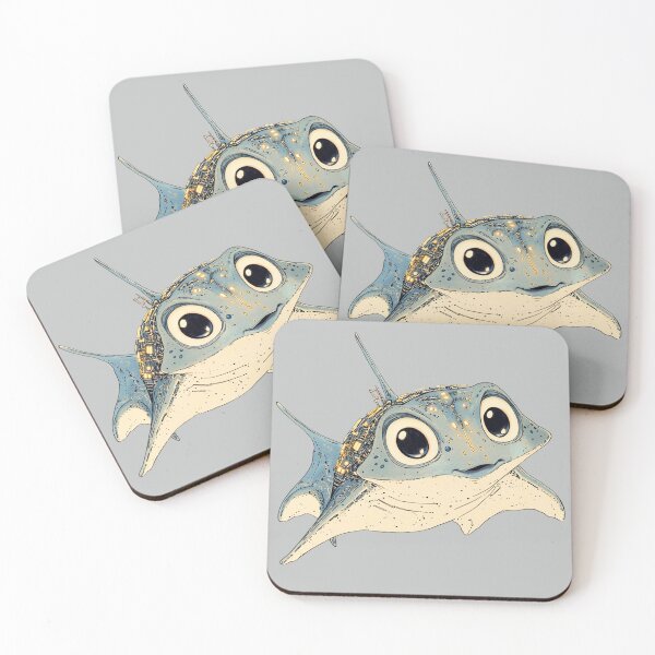 Item preview, Title: Cute Electric Ray Mecha Creature designed and sold by MYTHIC PEEL STICKERS.