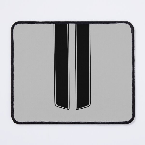 Item preview, Dual Hood Stripes With Pinstripes (Black - Light Gray Background) designed and sold by Racing Stripes Only.