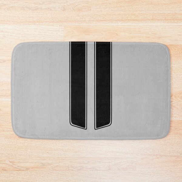 Item preview, Dual Hood Stripes With Pinstripes (Black - Light Gray Background) designed and sold by Racing Stripes Only.