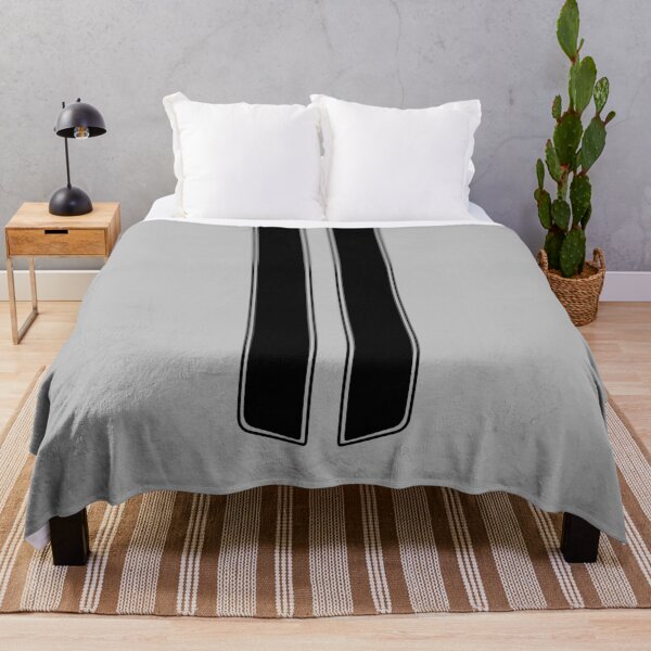 Item preview, Dual Hood Stripes With Pinstripes (Black - Light Gray Background) designed and sold by Racing Stripes Only.