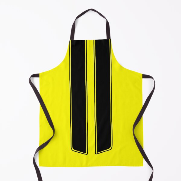 Item preview, Dual Hood Stripes With Pinstripes (Black - Yellow Background) designed and sold by Racing Stripes Only.