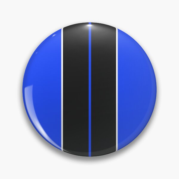 Item preview, Dual Black Stripes With White Pinstripes (Neon Blue background) designed and sold by Racing Stripes Only.