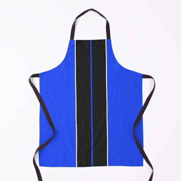 Item preview, Dual Black Stripes With White Pinstripes (Neon Blue background) designed and sold by Racing Stripes Only.