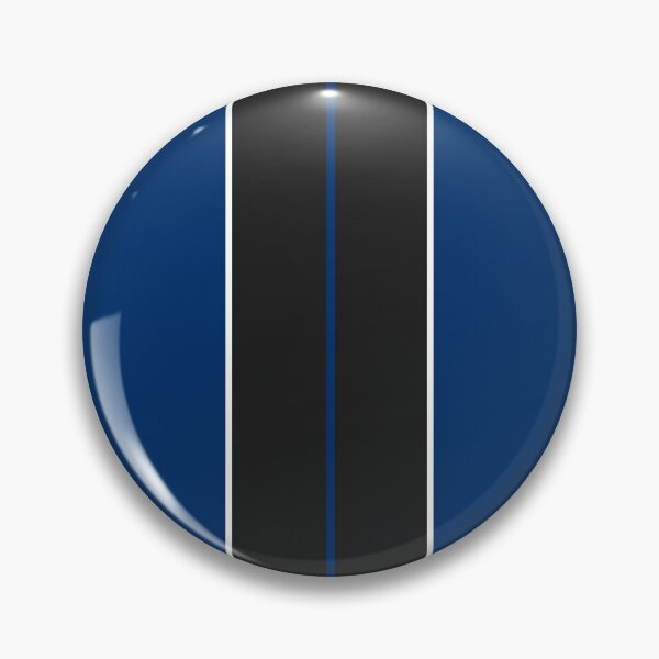Item preview, Dual Black Stripes With White Pinstripes (Guardsman Blue background) designed and sold by Racing Stripes Only.