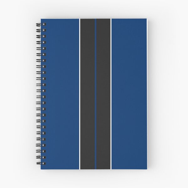 Item preview, Dual Black Stripes With White Pinstripes (Guardsman Blue background) designed and sold by Racing Stripes Only.