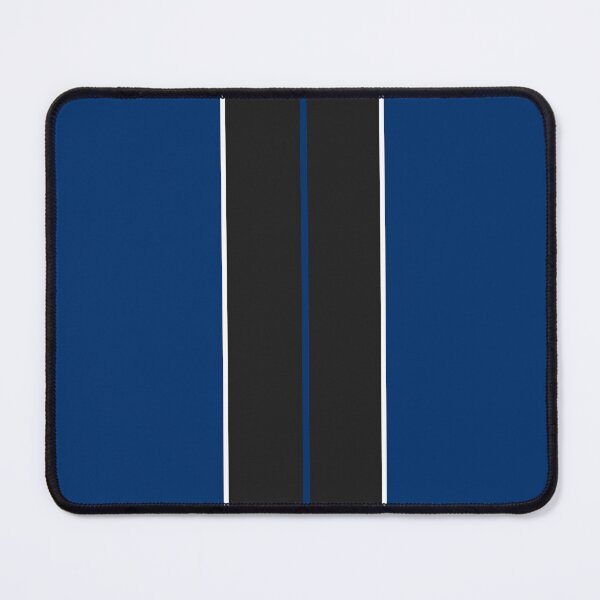 Item preview, Dual Black Stripes With White Pinstripes (Guardsman Blue background) designed and sold by Racing Stripes Only.