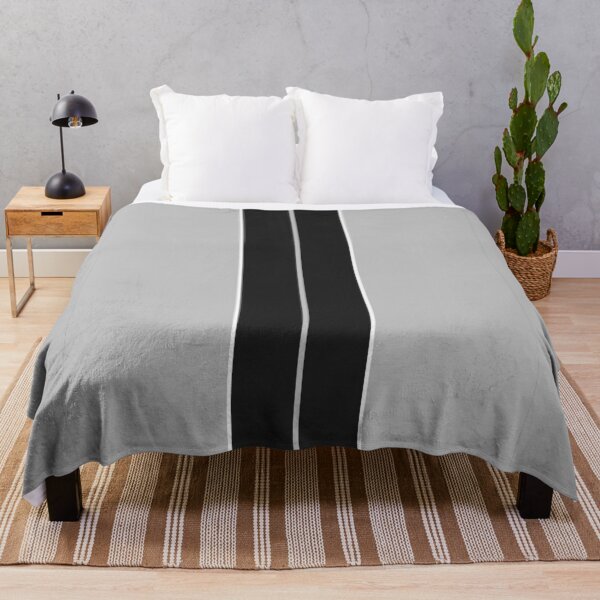 Item preview, Dual Black Stripes With White Pinstripes (light gray background) designed and sold by Racing Stripes Only.