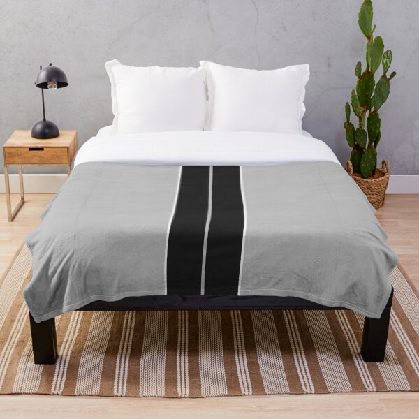 Item preview, Dual Black Stripes With White Pinstripes (light gray background) designed and sold by Racing Stripes Only.