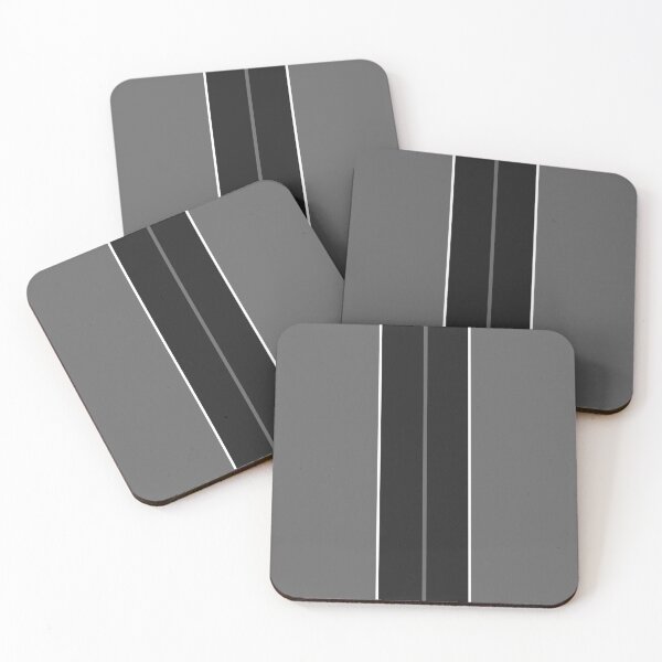 Item preview, Dual Black Stripes With White Pinstripes (Gray background) designed and sold by Racing Stripes Only.