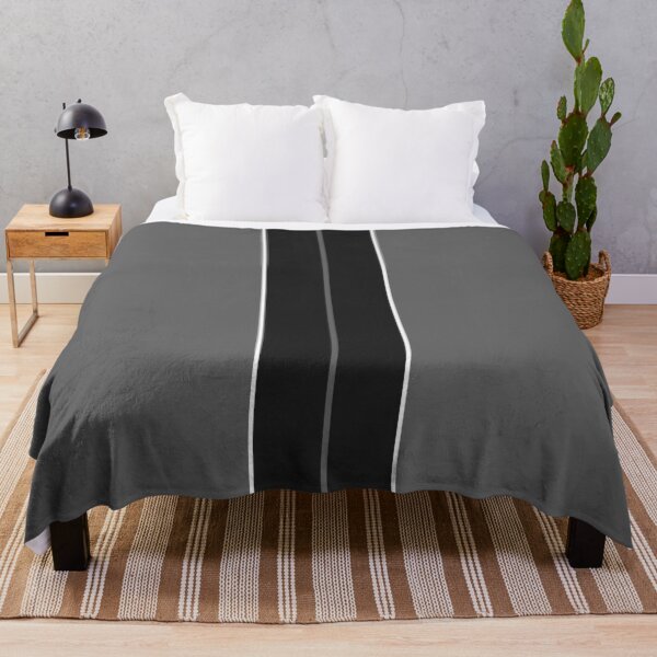 Item preview, Dual Black Stripes With White Pinstripes (Gray background) designed and sold by Racing Stripes Only.