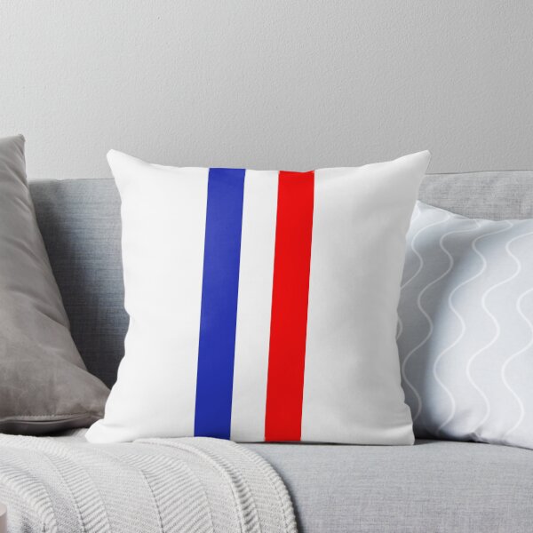 Item preview, Rayas de carreras - Bandera europea - Bandera francesa (fondo blanco) designed and sold by Racing Stripes Only.