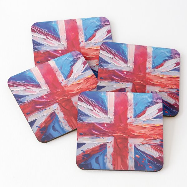 Item preview, United Kingdom flag, UK flag thick textured oil painting artwork, union jack flag, uk flag, uk patriot flag  designed and sold by navitalidesign.