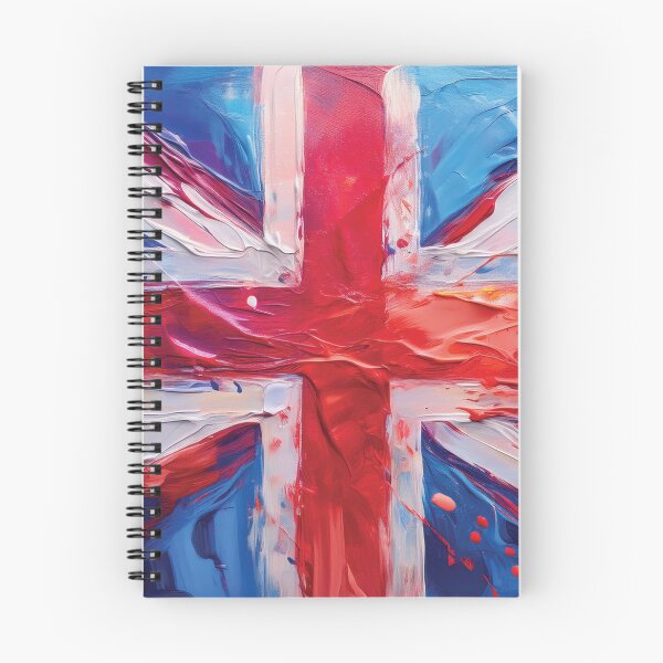 Item preview, United Kingdom flag, UK flag thick textured oil painting artwork, union jack flag, uk flag, uk patriot flag  designed and sold by navitalidesign.