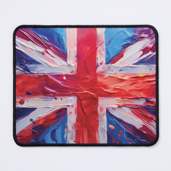 Item preview, United Kingdom flag, UK flag thick textured oil painting artwork, union jack flag, uk flag, uk patriot flag  designed and sold by navitalidesign.