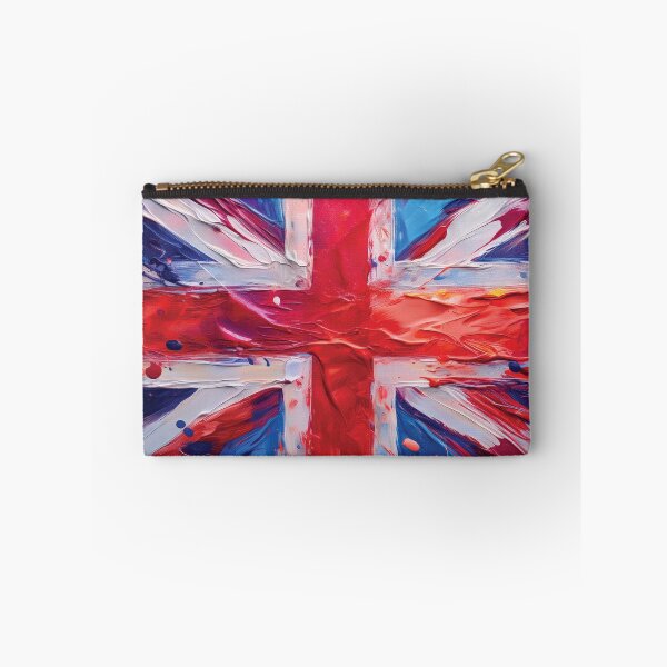 Item preview, United Kingdom flag, UK flag thick textured oil painting artwork, union jack flag, uk flag, uk patriot flag  designed and sold by navitalidesign.