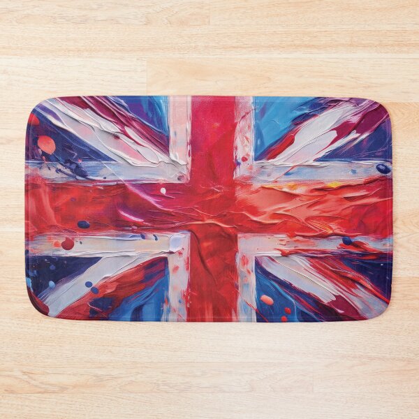Item preview, United Kingdom flag, UK flag thick textured oil painting artwork, union jack flag, uk flag, uk patriot flag  designed and sold by navitalidesign.