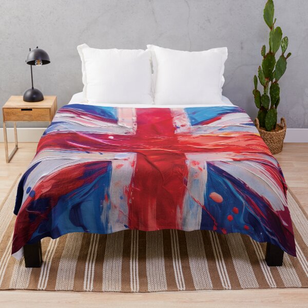 Item preview, United Kingdom flag, UK flag thick textured oil painting artwork, union jack flag, uk flag, uk patriot flag designed and sold by navitalidesign.