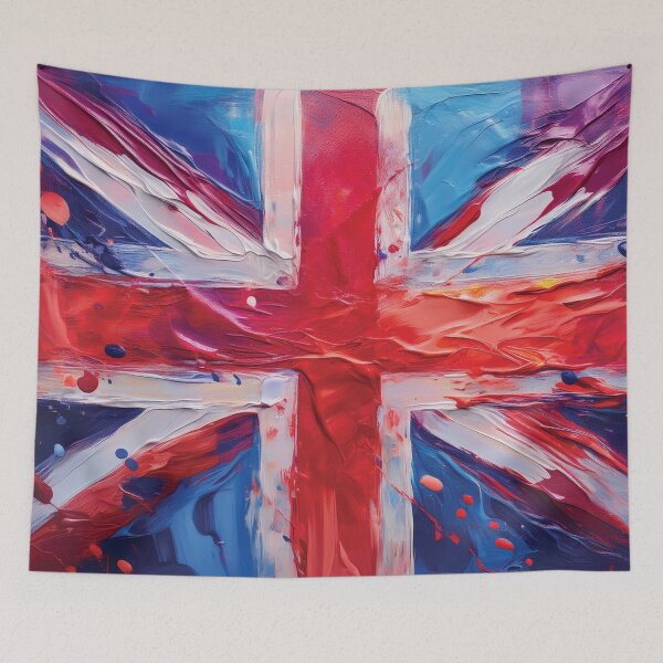 Item preview, United Kingdom flag, UK flag thick textured oil painting artwork, union jack flag, uk flag, uk patriot flag  designed and sold by navitalidesign.