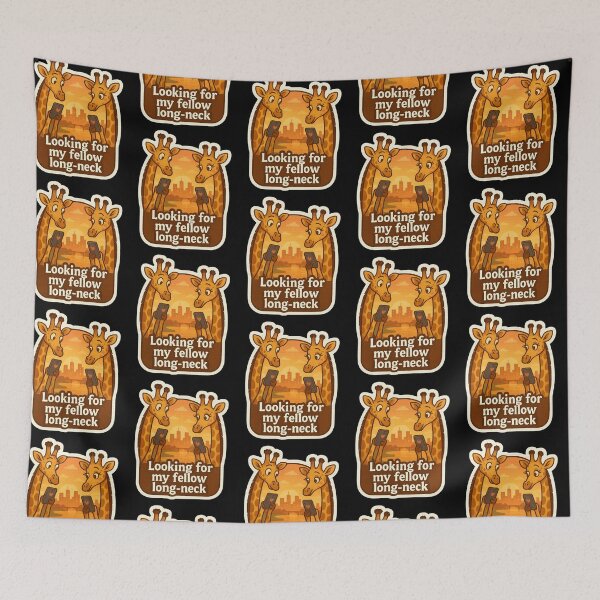 Item preview, Giraffe "Looking for my fellow long-neck!" designed and sold by gorff.