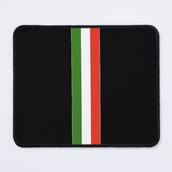 Artikelvorschau, Rennstreifen, europäisch, italienisch, schwarzer Hintergrund (mit dünner weißer Umrandung) entworfen und verkauft von Racing Stripes Only.