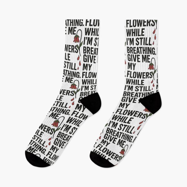 Item preview, Give Me My Flowers While I’m Still Breathing – Emotional Typography Flower Shirt designed and sold by TeeTimeTreasure.