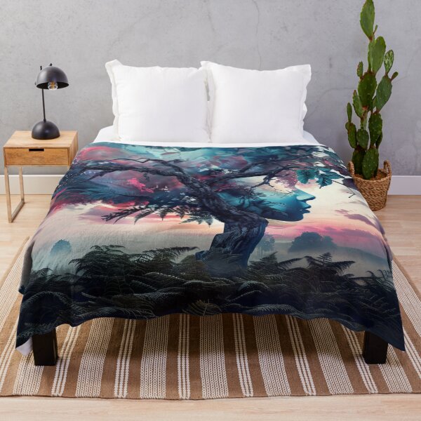 Item preview, Surreal tree with human face blooming with dreams designed and sold by AverageBlur.