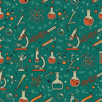 Artwork thumbnail, Retro Science Lab Pattern by MySignatureItems
