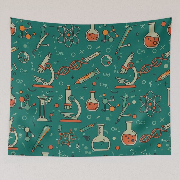 Item preview, Retro Science Lab Pattern designed and sold by MySignatureItems.