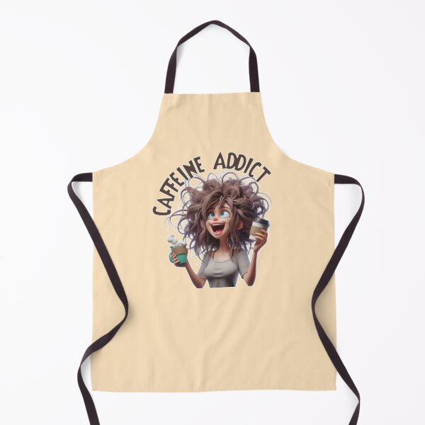 Aperçu de l'œuvre Accro à la caféine – Crazy Caffeine Lady créée et vendue par binspired2shop.
