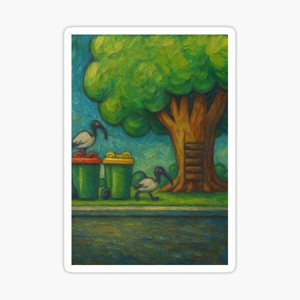 Item preview, Bin Chicken Boulevard – Ibis Life in the Suburbs designed and sold by CanSparkleArt.