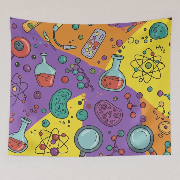Item preview, Vibrant Cartoon Science Doodles designed and sold by MySignatureItems.