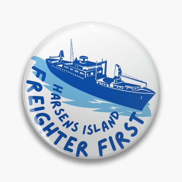 Item preview, Harsens Island - Blue Freighter  designed and sold by MIslanders.