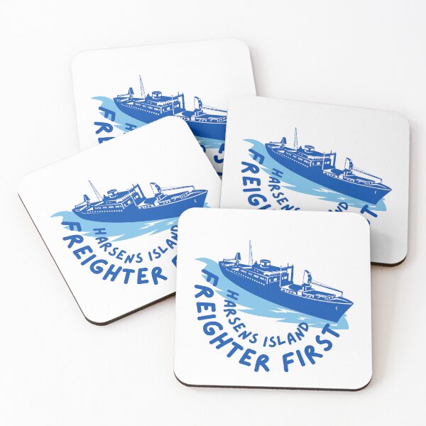 Item preview, Harsens Island - Blue Freighter  designed and sold by MIslanders.
