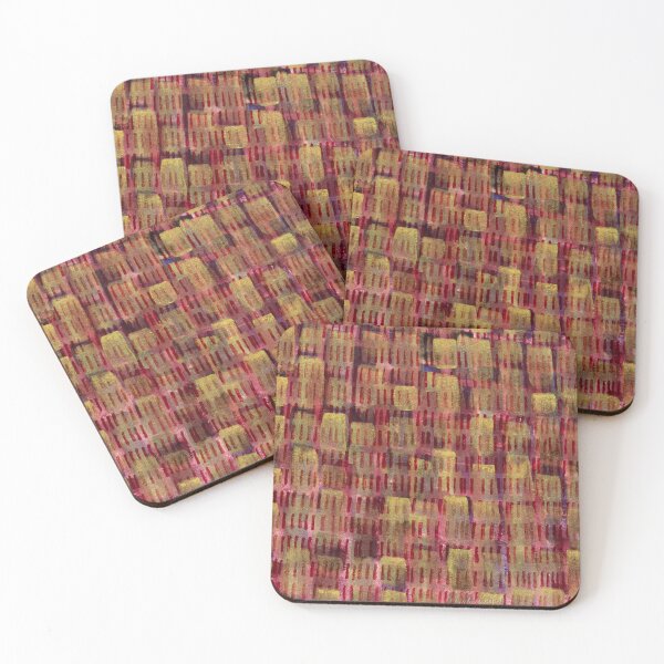 Item preview, Red Gold Skyscraper Windows Abstract designed and sold by Juluminous.