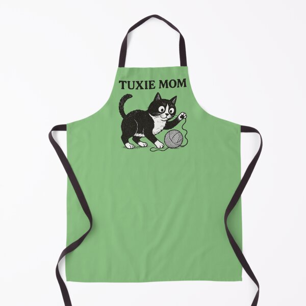 Item preview, Tuxedo Cat Mom Knitting Crew – Yarn Ball Mischief & Feline Sass designed and sold by FrictionMaxxing.