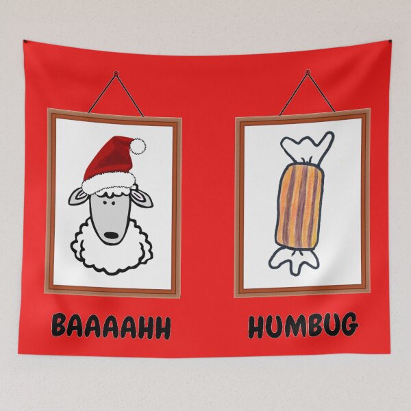 Item preview, BAAAAHH HUMBUG (Christmas humour) designed and sold by Dancing Jester Designs.