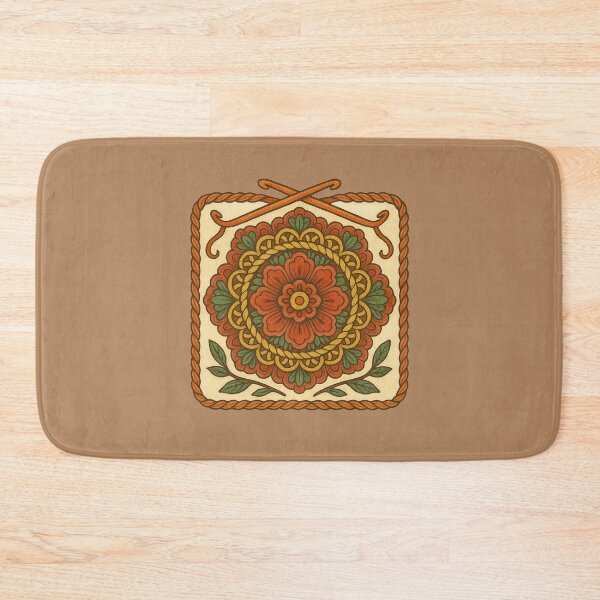 Item preview, Vintage Crochet Mandala – Cozy Autumn Yarn Square with Floral DetailVintage Crochet Mandala – Cozy Autumn Yarn Square with Floral Detail designed and sold by FrictionMaxxing.