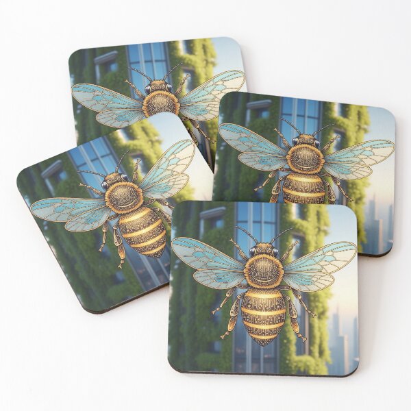 Item preview, Solarpunk Tech Bee designed and sold by MintedMinds.