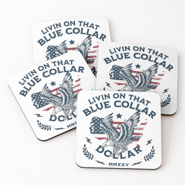 Item preview, Livin on that Blue collar dollar tshirt designed and sold by Minerbetter.