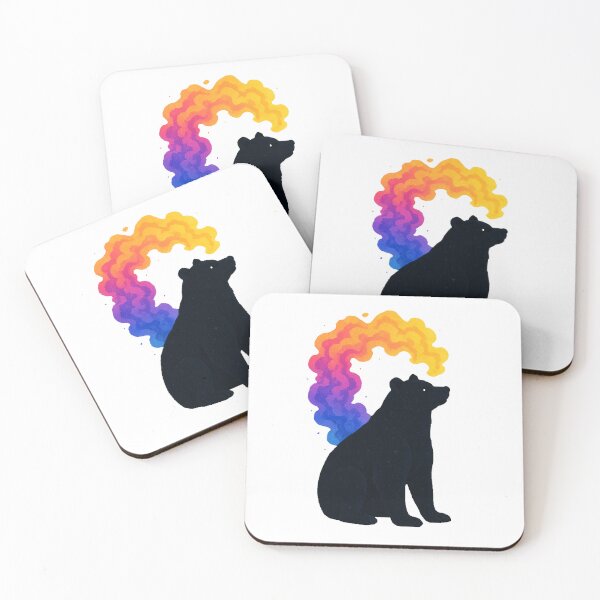 Item preview, Pixel Art Cosmic Bear with Colorful Smoke designed and sold by retro_pixel.