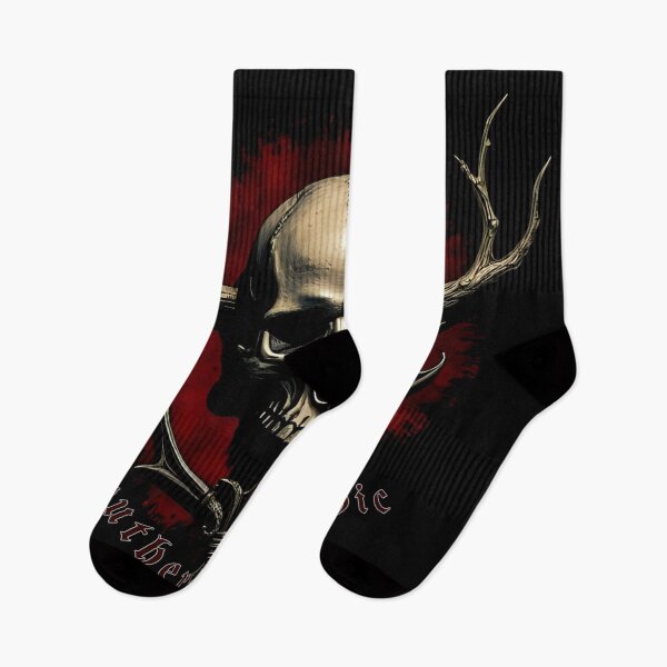 Item preview, Dark Gothic Skull Embraced by Roses on Ominous Background designed and sold by Rue Market.